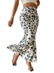 Women's New Printed High-Waisted Polyester Breathable Pencil Skirt
