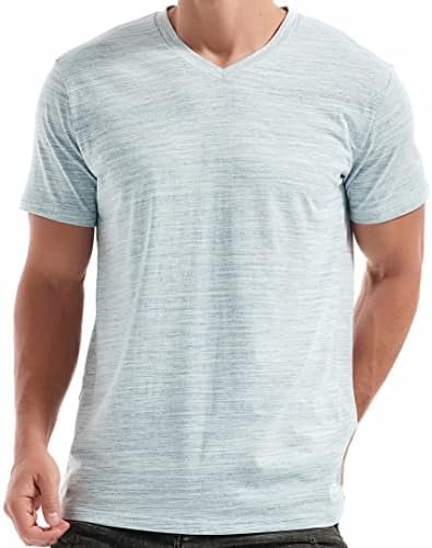 Men's V Neck T Shirts - Casual Stylish Fitted Stretch Tees for Men