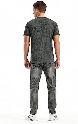 Men's V Neck T Shirts - Casual Stylish Fitted Stretch Tees for Men